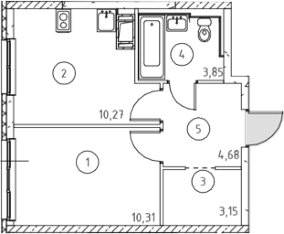 Купить однокомнатную квартиру в новостройках в ЖК Новое Колпино в Санкт-Петербурге. Вариант № 9152069, 0, площадь -  квм, цена 6639656 рублей