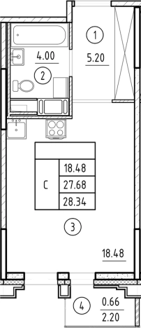 Купить Студию в ЖК Ассамблея в Санкт-Петербурге. Вариант № 6231422, 0, площадь -  квм, цена 12475268 рублей