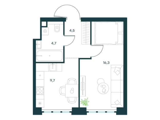 Купить однокомнатную квартиру в районе Печатники в Москве. Вариант № 4083283, 0, площадь -  квм, цена 25079997 рублей