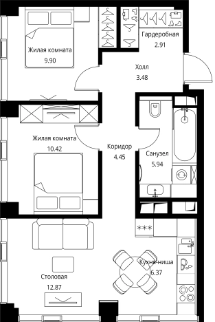Купить квартиру у метро Мякинино в Москве. Вариант № 363813, 0, площадь - квм, цена 28641453 рублей