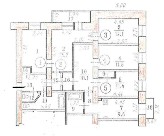 Купить четырехкомнатную квартиру в Омске. Вариант № 3493, 16, площадь -  квм, цена 6500000 рублей