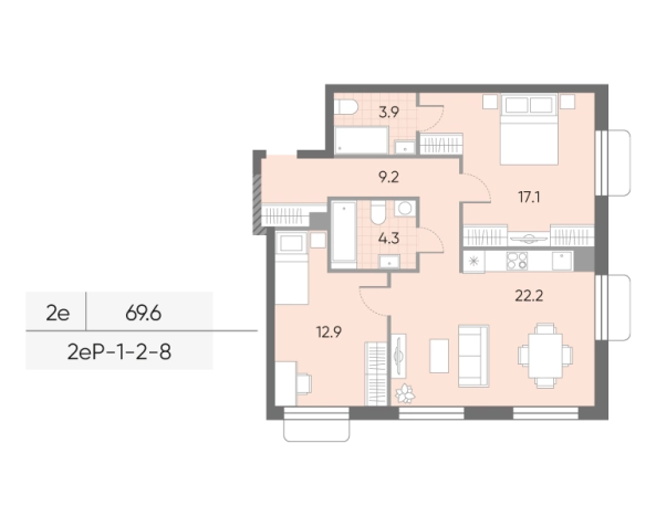 Купить двухкомнатную квартиру в районе Западное Дегунино в Москве. Вариант № 8070930, 0, площадь -  квм, цена 30748096 рублей
