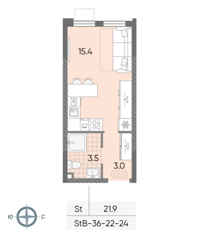 Купить Студию в новостройках в районе Солнцево в Москве. Вариант № 8183044, 0, площадь -  квм, цена 8954296 рублей