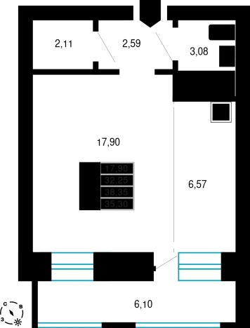 Купить Студию в ЖК Мечтатели, д. 8 в Чите. Вариант № 161371, 0, площадь -  квм, цена 6845925 рублей
