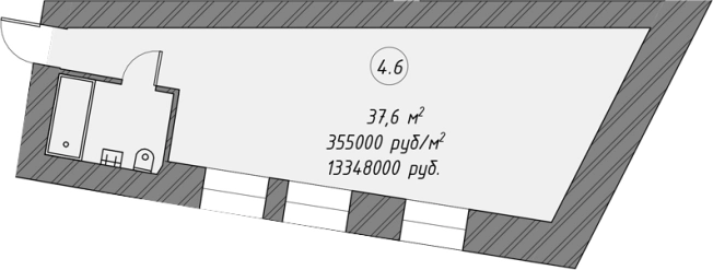 . Вариант № 7266834, 0, площадь - 34.7 квм, цена 12318500 рублей