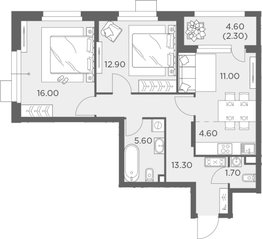 Купить квартиру в ЖК Новое Медведково в Мытищах. Вариант № 125569, 0, площадь -  квм, цена 14524700 рублей