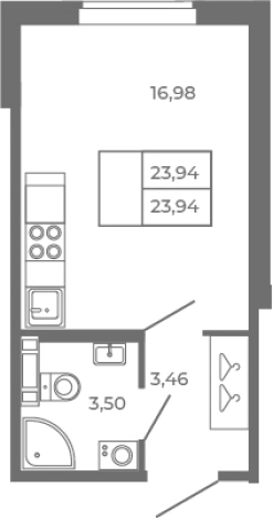 Купить Студию в ЖК Новая история в Сертолове. Вариант № 6963075, 0, площадь -  квм, цена 5458320 рублей
