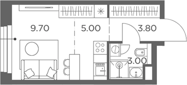 Купить Студию в новостройках в районе Савёловский в Москве. Вариант № 206715, 0, площадь -  квм, цена 6037523 рублей