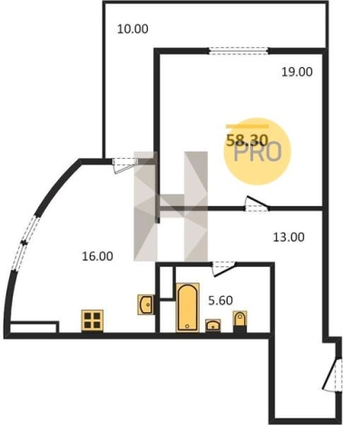 Купить однокомнатную квартиру в Приморском крае. Вариант № 72342, 0, площадь -  квм, цена 4394100 рублей