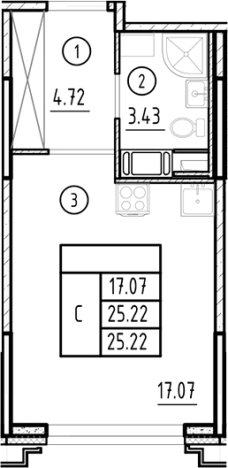 Купить Студию у метро Горный институт в Санкт-Петербурге. Вариант № 8996650, 0, площадь -  квм, цена 10847122 рублей