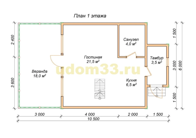 . Вариант № 16054, 26, площадь - 72 квм, цена 3500000.0000 рублей