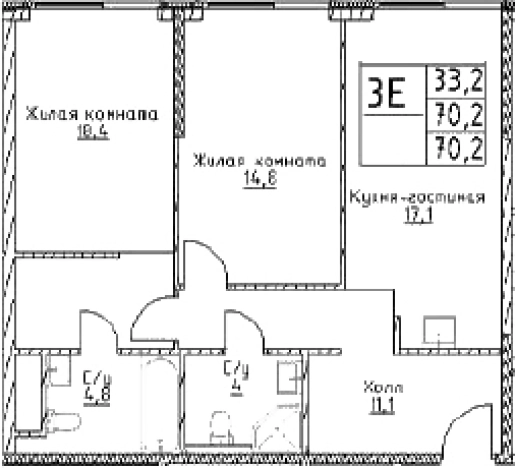 Купить квартиру в новостройках в районе Черёмушки в Москве. Вариант № 10306400, 0, площадь -  квм, цена 26395200 рублей