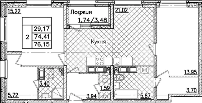 Купить трехкомнатную квартиру в новостройках у метро Садовая в Санкт-Петербурге. Вариант № 73819, 0, площадь -  квм, цена 23698605 рублей