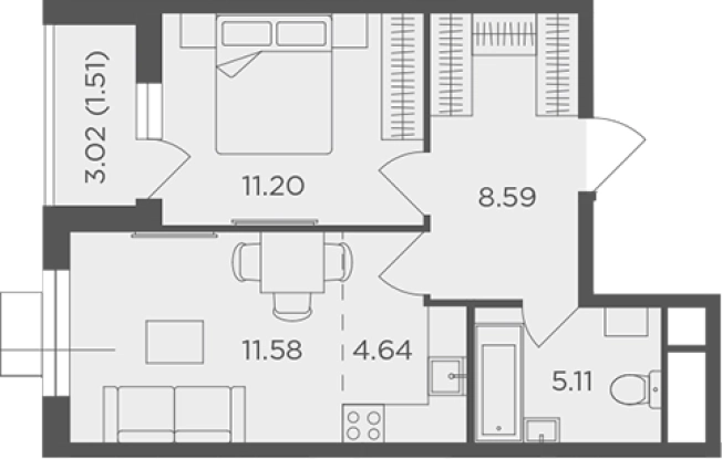 Купить двухкомнатную квартиру в Одинцове. Вариант № 129221, 0, площадь -  квм, цена 9690000 рублей