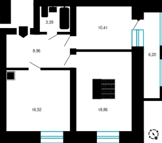 Купить двухкомнатную квартиру в ЖК Мечтатели, д. 8 в Чите. Вариант № 161322, 0, площадь -  квм, цена 11125327 рублей