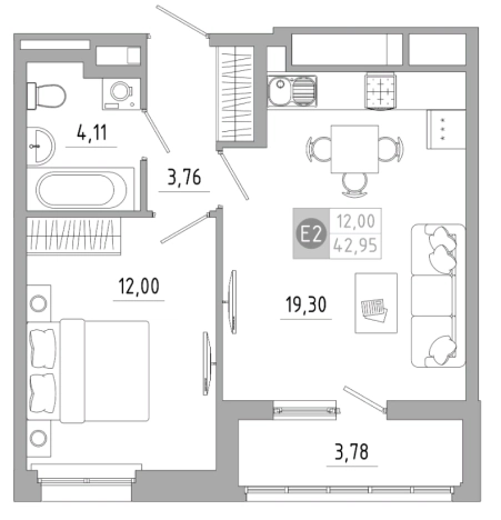 Купить однокомнатную квартиру в новостройках в ЖК Пряничная слобода в Туле. Вариант № 71321, 0, площадь -  квм, цена 4723212 рублей