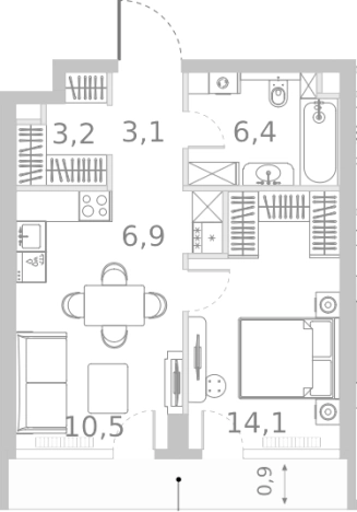 Купить двухкомнатную квартиру в новостройках у метро Фили в Москве. Вариант № 105341, 0, площадь -  квм, цена 44076671 рублей