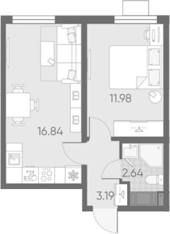 Купить квартиру на вторичке в ЖК Морская миля в Санкт-Петербурге. Вариант № 6890386, 0, площадь -  квм, цена 9837966 рублей