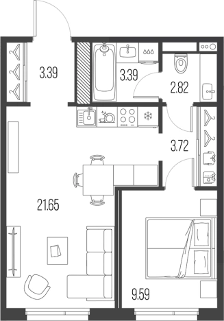 Купить двухкомнатную квартиру в ЖК Legenda Васильевского в Санкт-Петербурге. Вариант № 4837689, 0, площадь -  квм, цена 19245910 рублей