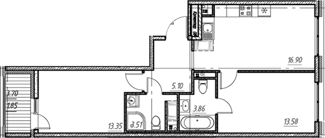 Купить квартиру в новостройках у метро Шушары в Санкт-Петербурге. Вариант № 9154332, 0, площадь -  квм, цена 9879104 рублей