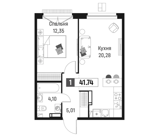Купить двухкомнатную квартиру в новостройках в ЖК Максималист в Мурине. Вариант № 6868130, 0, площадь -  квм, цена 7965589 рублей
