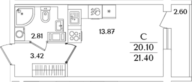 Купить Студию в новостройках в ЖК Кинопарк в Санкт-Петербурге. Вариант № 6712688, 0, площадь -  квм, цена 7453294 рублей
