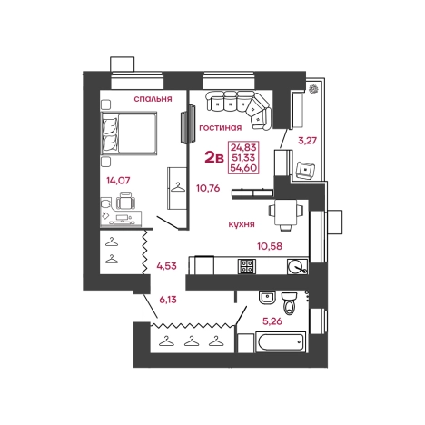 Купить двухкомнатную квартиру в новостройках в ЖК Жилой комплекс "Алфавит" в Пензе. Вариант № 1947240, 0, площадь -  квм, цена 4914000 рублей