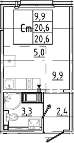 Купить Студию в новостройках в ЖК Цветной город в Санкт-Петербурге. Вариант № 8085486, 0, площадь -  квм, цена 3685566 рублей