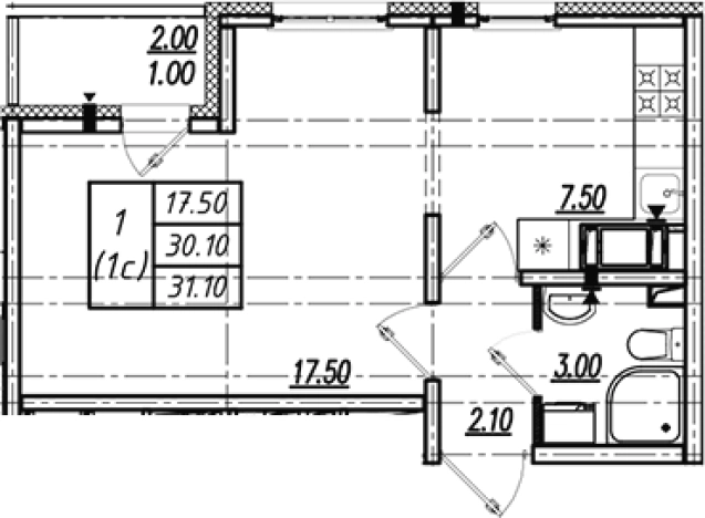 Купить однокомнатную квартиру на вторичке в районе Невский в Санкт-Петербурге. Вариант № 8093109, 0, площадь -  квм, цена 5551318 рублей