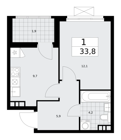 Купить однокомнатную квартиру в ЖК Бунинские кварталы в Москве. Вариант № 834217, 0, площадь -  квм, цена 13320242 рублей