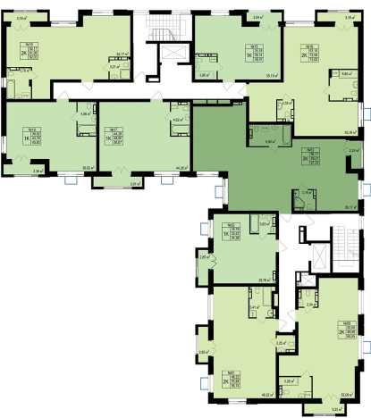 . Вариант № 118930, 1, площадь - 73.03 квм, цена 18987800 рублей