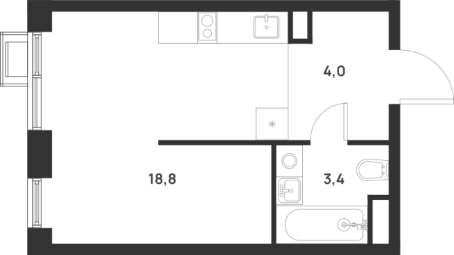 Купить Студию на улице Разведчика Дейча в Москве. Вариант № 10416923, 0, площадь -  квм, цена 12742967 рублей