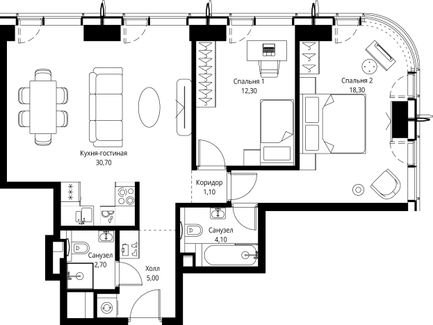 Купить двухкомнатную квартиру у метро Мякинино в Москве. Вариант № 161417, 0, площадь -  квм, цена 26067721 рублей