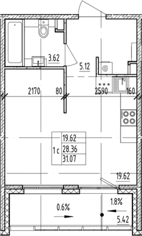 Купить квартиру в новостройках у метро Проспект Ветеранов в Ленинградской области. Вариант № 6854648, 0, площадь -  квм, цена 6785949 рублей