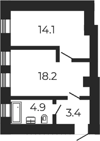 Купить двухкомнатную квартиру у метро Садовая в Санкт-Петербурге. Вариант № 9111621, 0, площадь -  квм, цена 17952102 рублей