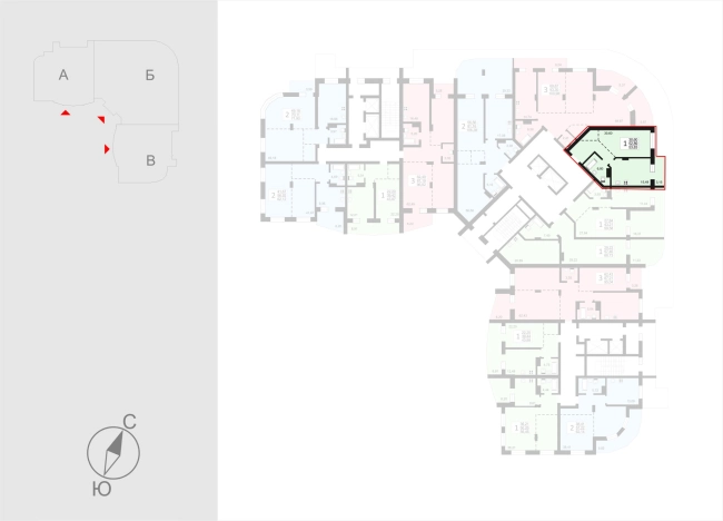 Купить однокомнатную квартиру в ЖК Отражение в Владимире. Вариант № 74039, 1, площадь -  квм, цена 6997900 рублей