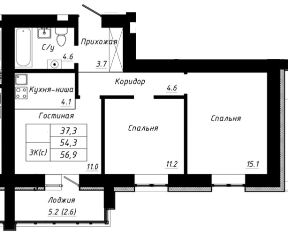 Купить трехкомнатную квартиру в Барнауле. Вариант № 1188598, 0, площадь -  квм, цена 7681500 рублей