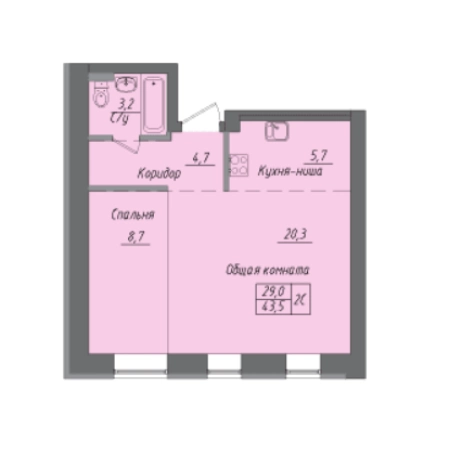 Купить квартиру со свободной планировкой в Кемеровской Области — Кузбассе. Вариант № 86887, 0, площадь -  квм, цена 3697500 рублей
