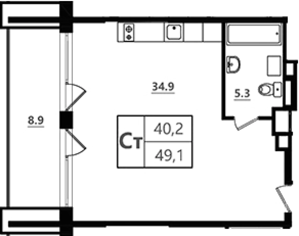Купить двухкомнатную квартиру на улице Приморское шоссе в Санкт-Петербурге. Вариант № 4043589, 0, площадь -  квм, цена 29511263 рублей