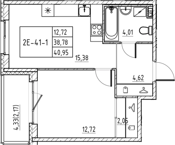 Купить квартиру в ЖК Энфилд в Ленинградской области. Вариант № 7830422, 0, площадь -  квм, цена 7057733 рублей