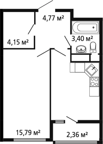 Купить однокомнатную квартиру в ЖК Миниполис Рафинад в Химках. Вариант № 142903, 0, площадь -  квм, цена 9028086 рублей