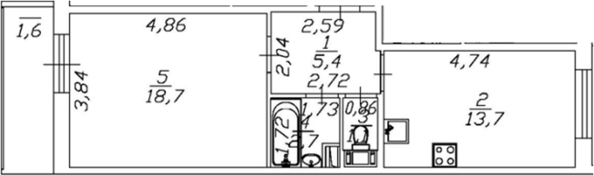 Купить однокомнатную квартиру на вторичке на улице Тихвинская в Сертолове. Вариант № 6056765, 0, площадь -  квм, цена 8533690 рублей