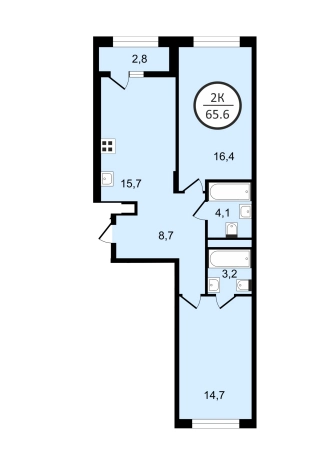 Купить двухкомнатную квартиру в новостройках в районе Октябрьский в Владимире. Вариант № 148586, 2, площадь -  квм, цена 10500800 рублей