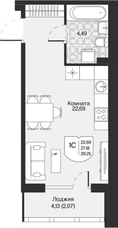 Купить квартиру в ЖК Охтинские высоты в Ленинградской области. Вариант № 7261446, 0, площадь -  квм, цена 6095511 рублей