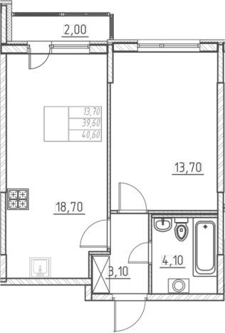 Купить двухкомнатную квартиру в ЖК Огоньки в Всеволожске. Вариант № 7254792, 0, площадь -  квм, цена 6016000 рублей