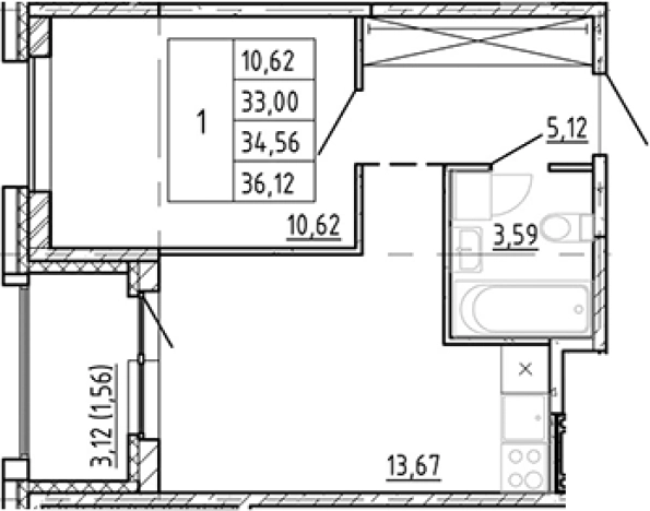 Купить однокомнатную квартиру в новостройках у метро Садовая в Санкт-Петербурге. Вариант № 88310, 0, площадь -  квм, цена 5865888 рублей