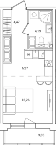 Купить Студию в ЖК OKLA в Санкт-Петербурге. Вариант № 8162806, 0, площадь -  квм, цена 7257600 рублей