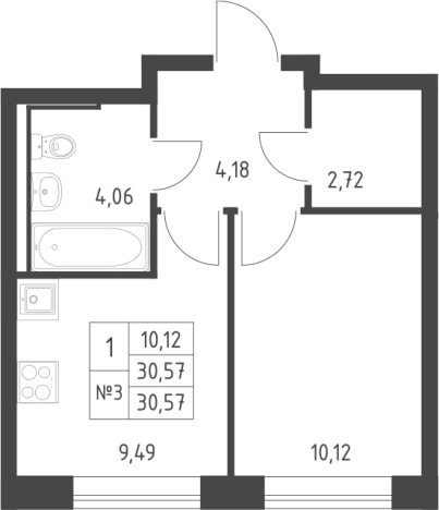 Купить однокомнатную квартиру в ЖК Живи! В Рыбацком в Санкт-Петербурге. Вариант № 6632417, 0, площадь -  квм, цена 8775271 рублей