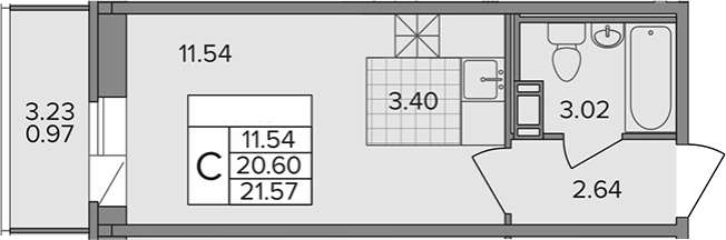 Купить квартиру в ЖК Капральский в Ленинградской области. Вариант № 6643295, 0, площадь -  квм, цена 3796320 рублей