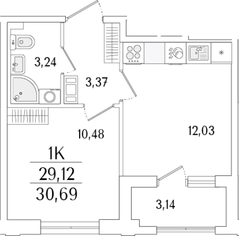 Купить двухкомнатную квартиру в новостройках в ЖК Гранат в Санкт-Петербурге. Вариант № 6258584, 0, площадь -  квм, цена 10834341 рублей